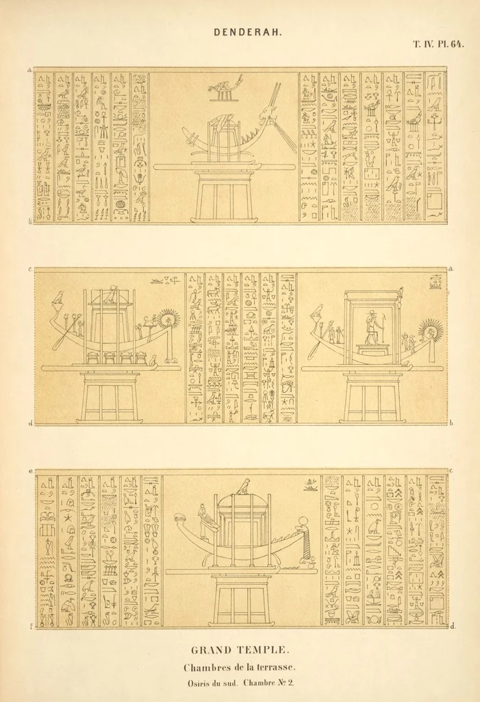 An illustration from Dendérah : description générale du grand temple de cette ville, 1870, leaf 318