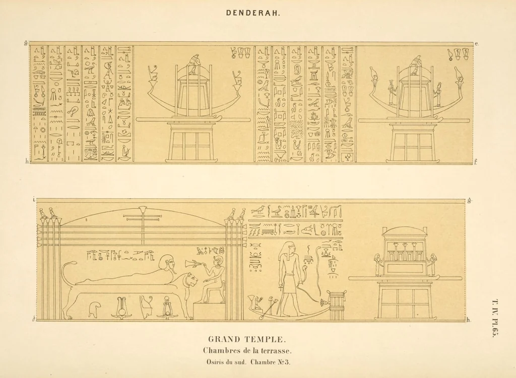 An illustration from Dendérah : description générale du grand temple de cette ville, 1870, leaf 319