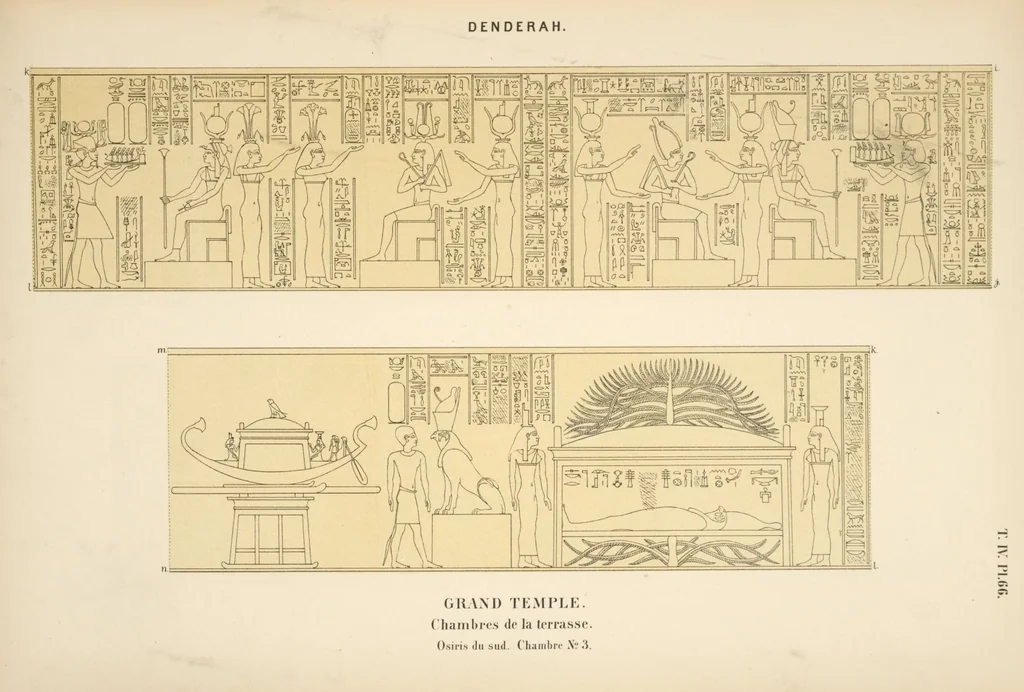 An illustration from Dendérah : description générale du grand temple de cette ville, 1870, leaf 320