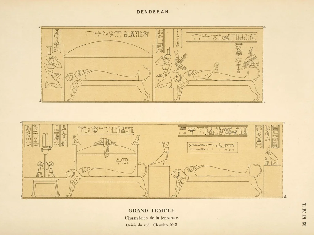 An illustration from Dendérah : description générale du grand temple de cette ville, 1870, leaf 323