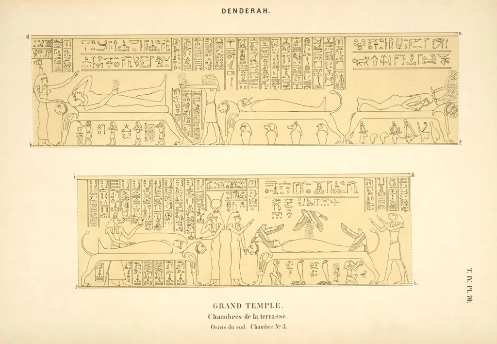 An illustration from Dendérah : description générale du grand temple de cette ville, 1870, leaf 324