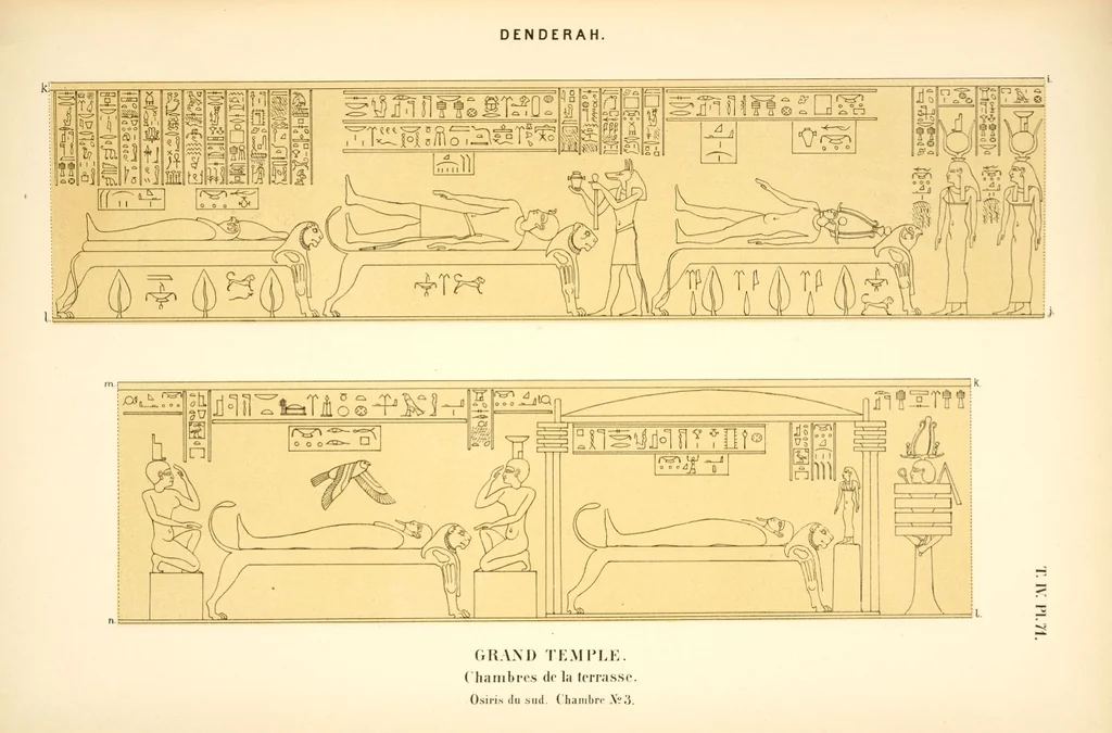 An illustration from Dendérah : description générale du grand temple de cette ville, 1870, leaf 325