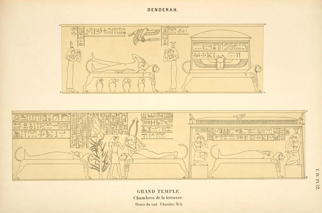 An illustration from Dendérah : description générale du grand temple de cette ville, 1870, leaf 326