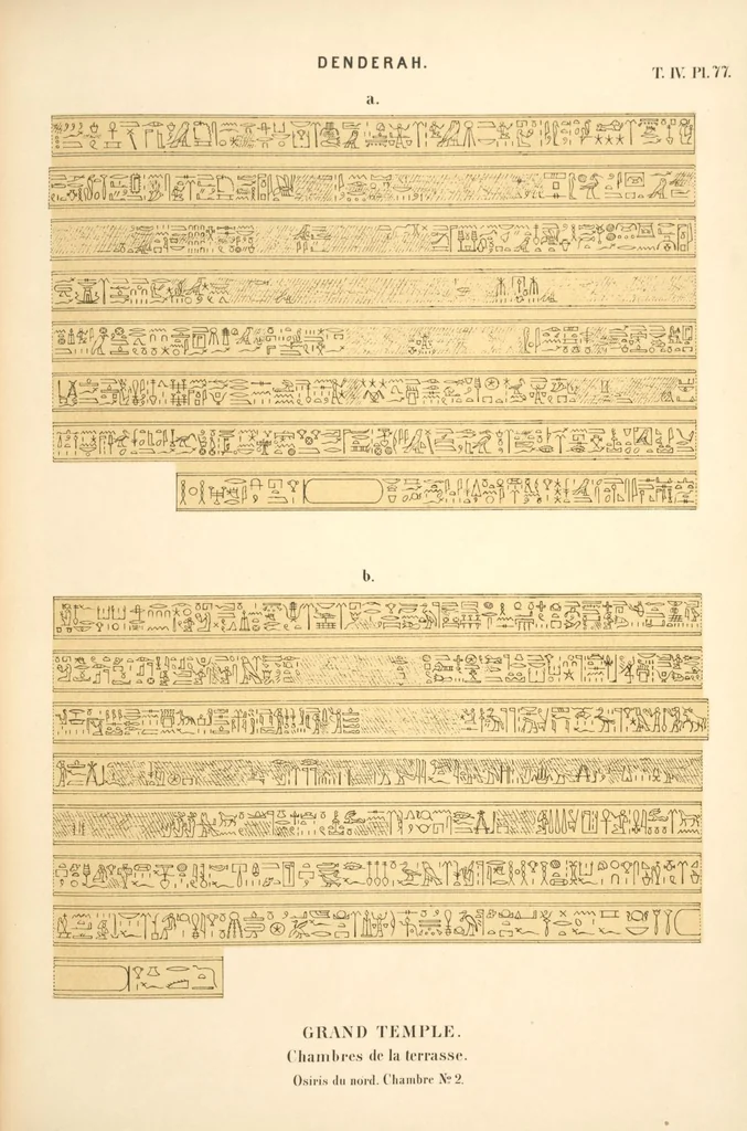 An illustration from Dendérah : description générale du grand temple de cette ville, 1870, leaf 331