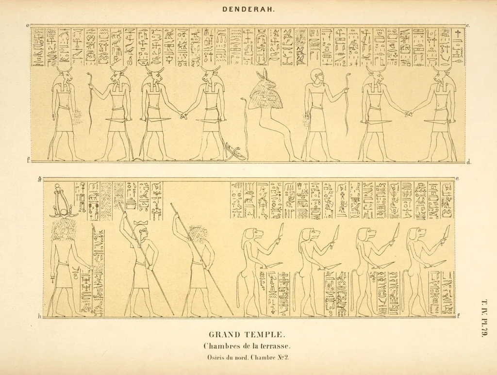 An illustration from Dendérah : description générale du grand temple de cette ville, 1870, leaf 333