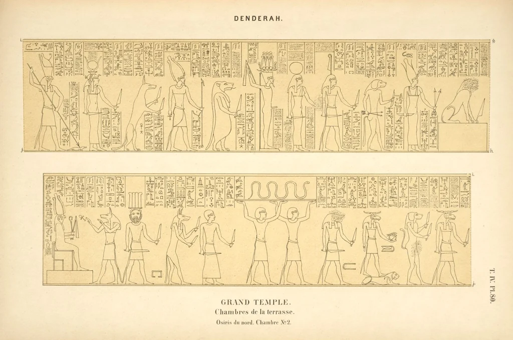 An illustration from Dendérah : description générale du grand temple de cette ville, 1870, leaf 334