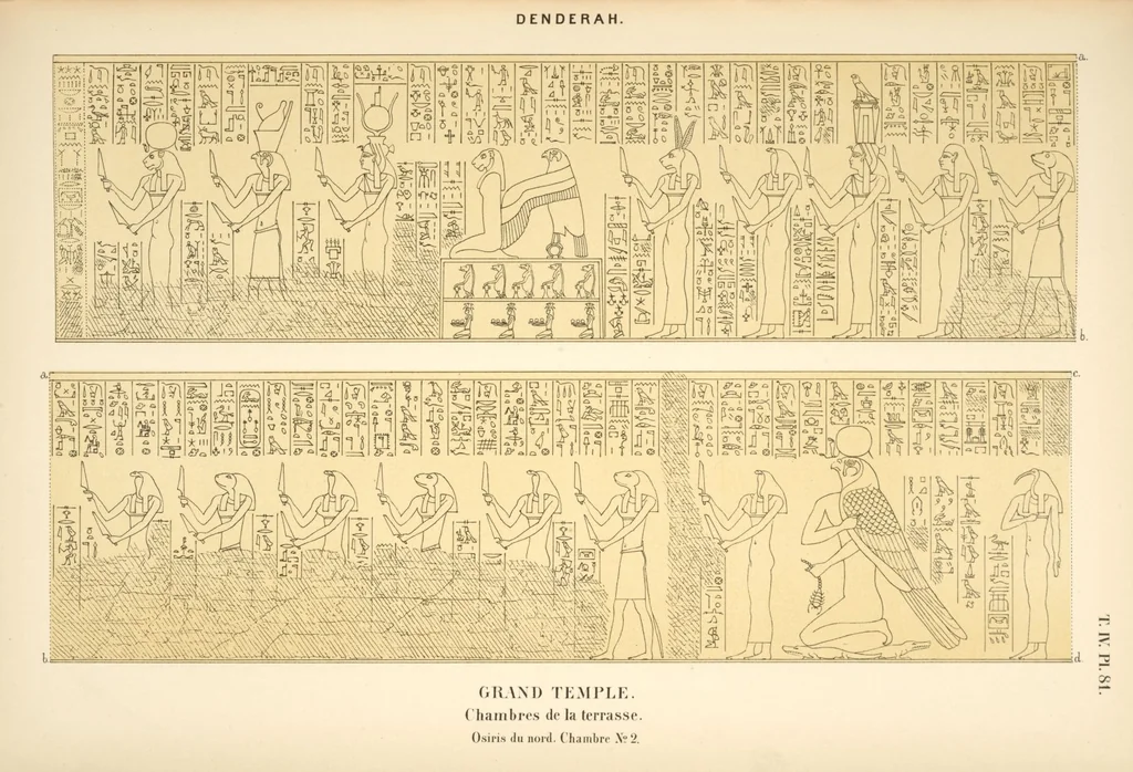 An illustration from Dendérah : description générale du grand temple de cette ville, 1870, leaf 335