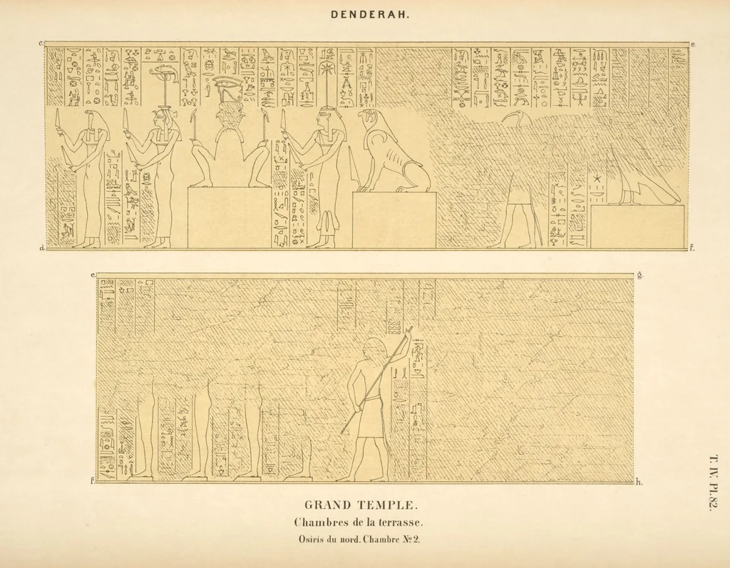An illustration from Dendérah : description générale du grand temple de cette ville, 1870, leaf 336