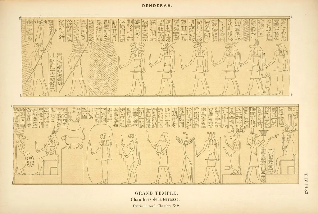 An illustration from Dendérah : description générale du grand temple de cette ville, 1870, leaf 337
