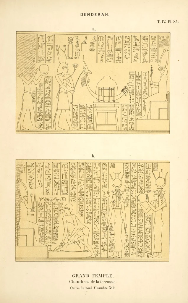An illustration from Dendérah : description générale du grand temple de cette ville, 1870, leaf 339