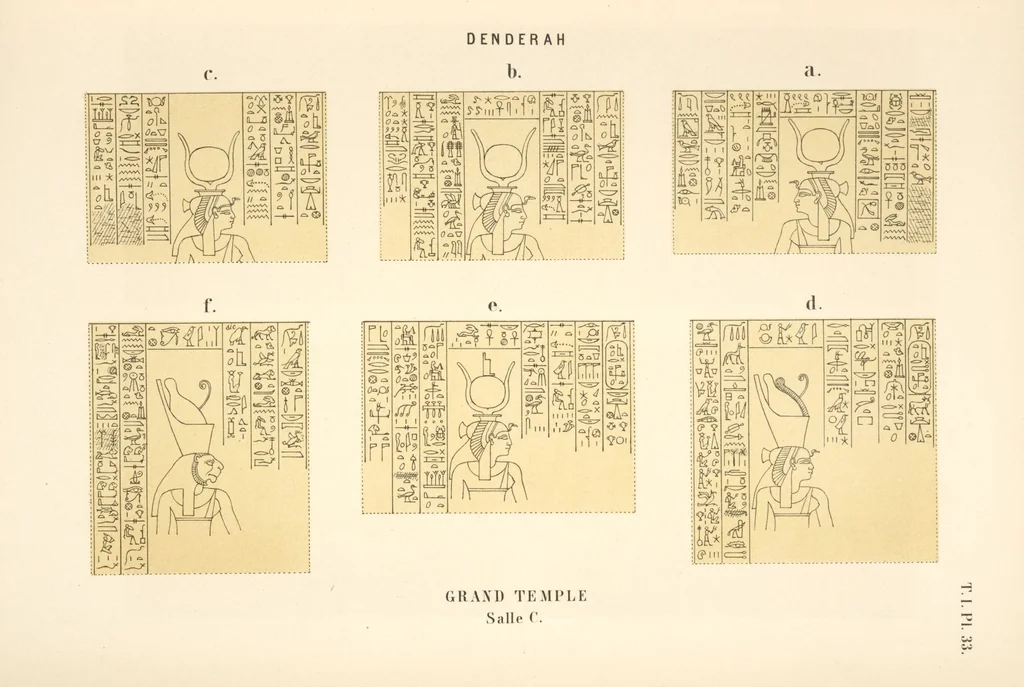 An illustration from Dendérah : description générale du grand temple de cette ville, 1870, leaf 34