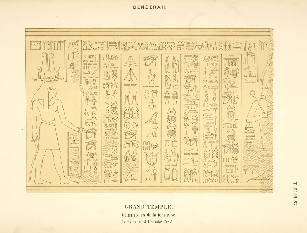An illustration from Dendérah : description générale du grand temple de cette ville, 1870, leaf 341