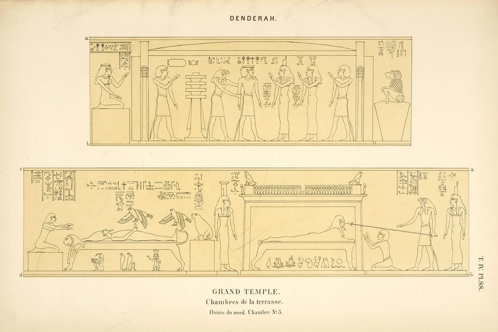 An illustration from Dendérah : description générale du grand temple de cette ville, 1870, leaf 342
