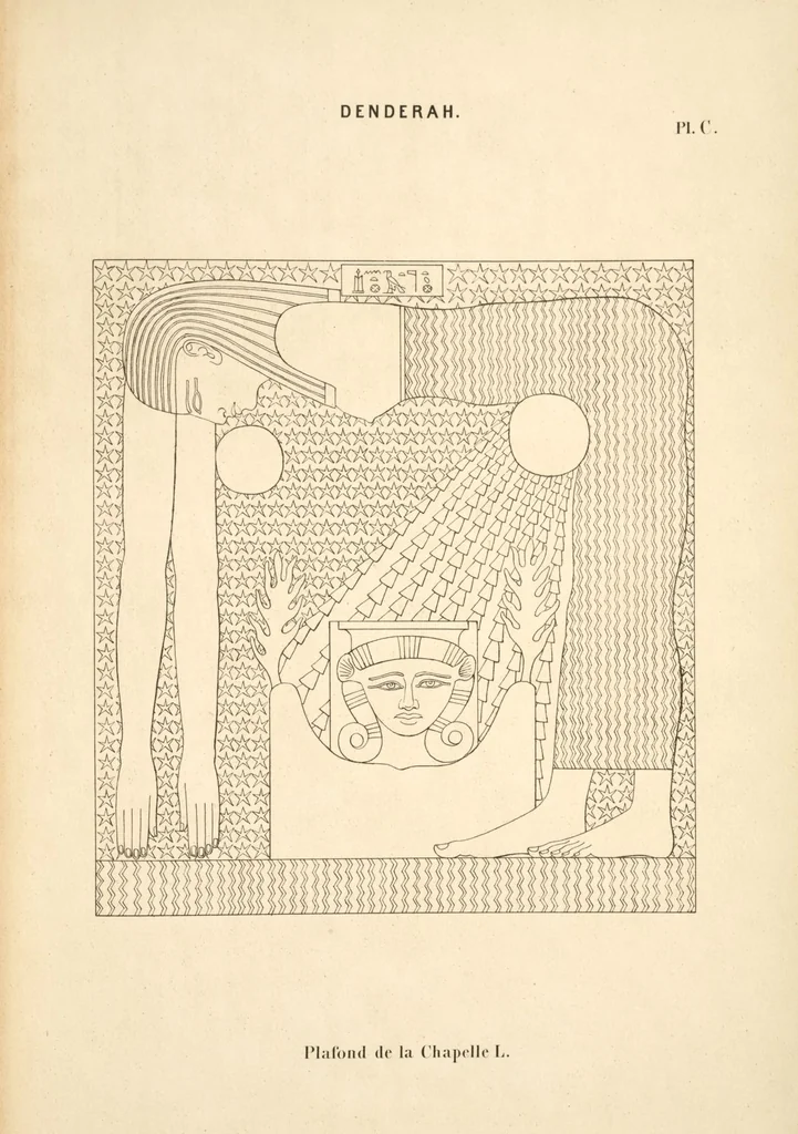 An illustration from Dendérah : description générale du grand temple de cette ville, 1870, leaf 348