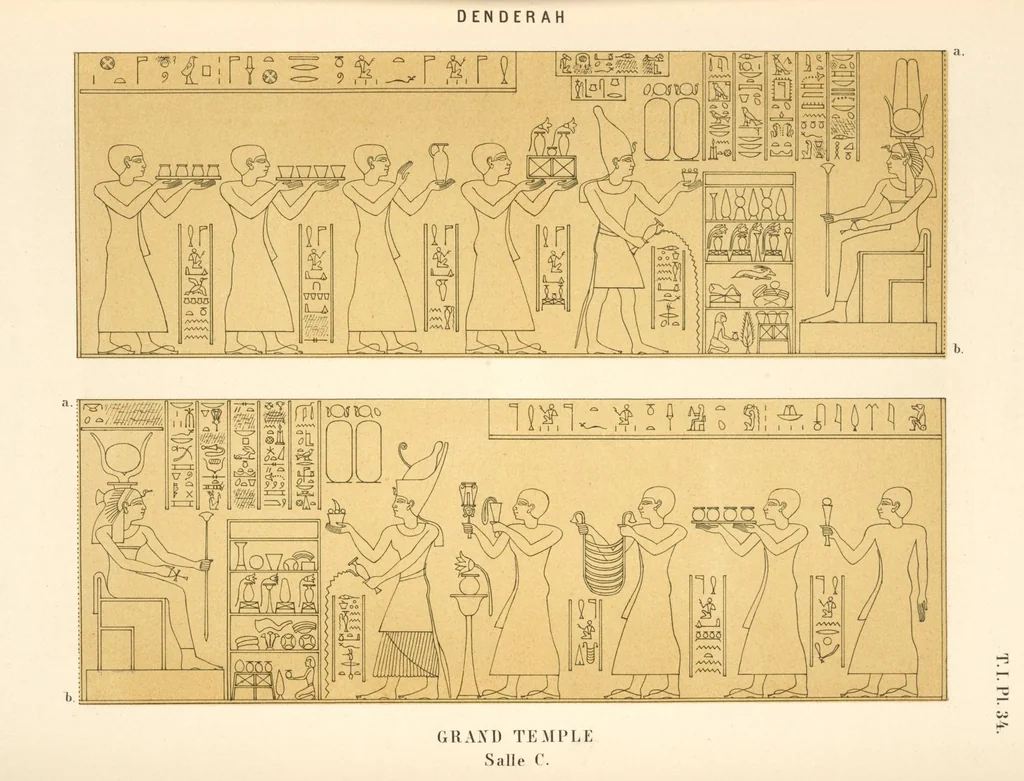 An illustration from Dendérah : description générale du grand temple de cette ville, 1870, leaf 35