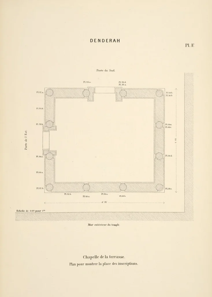 An illustration from Dendérah : description générale du grand temple de cette ville, 1870, leaf 351