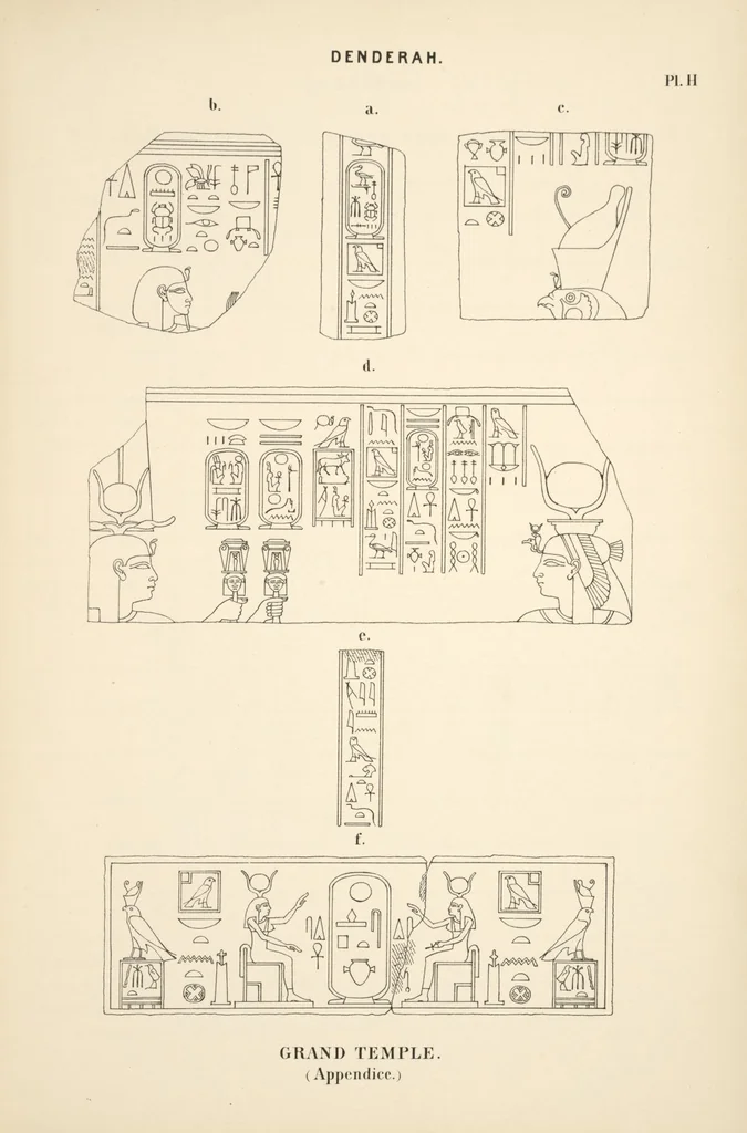 An illustration from Dendérah : description générale du grand temple de cette ville, 1870, leaf 353