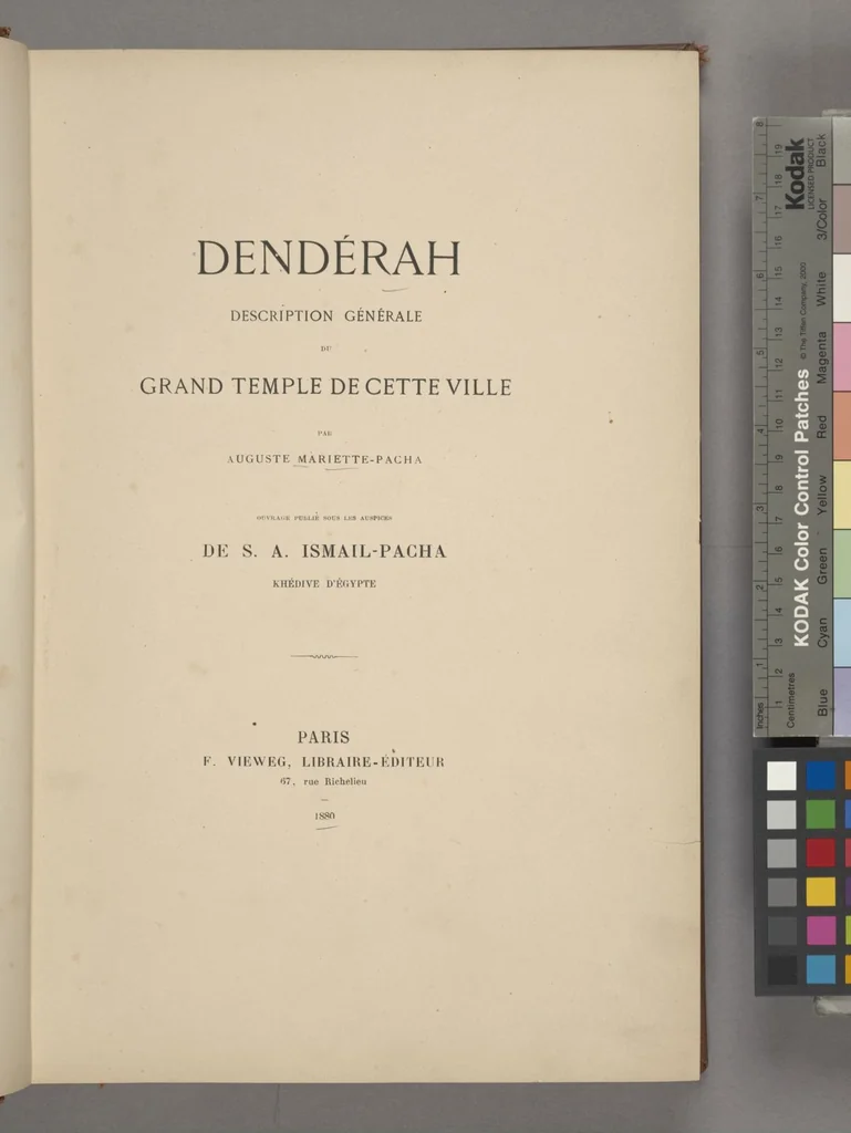An illustration from Dendérah : description générale du grand temple de cette ville, 1870, leaf 355