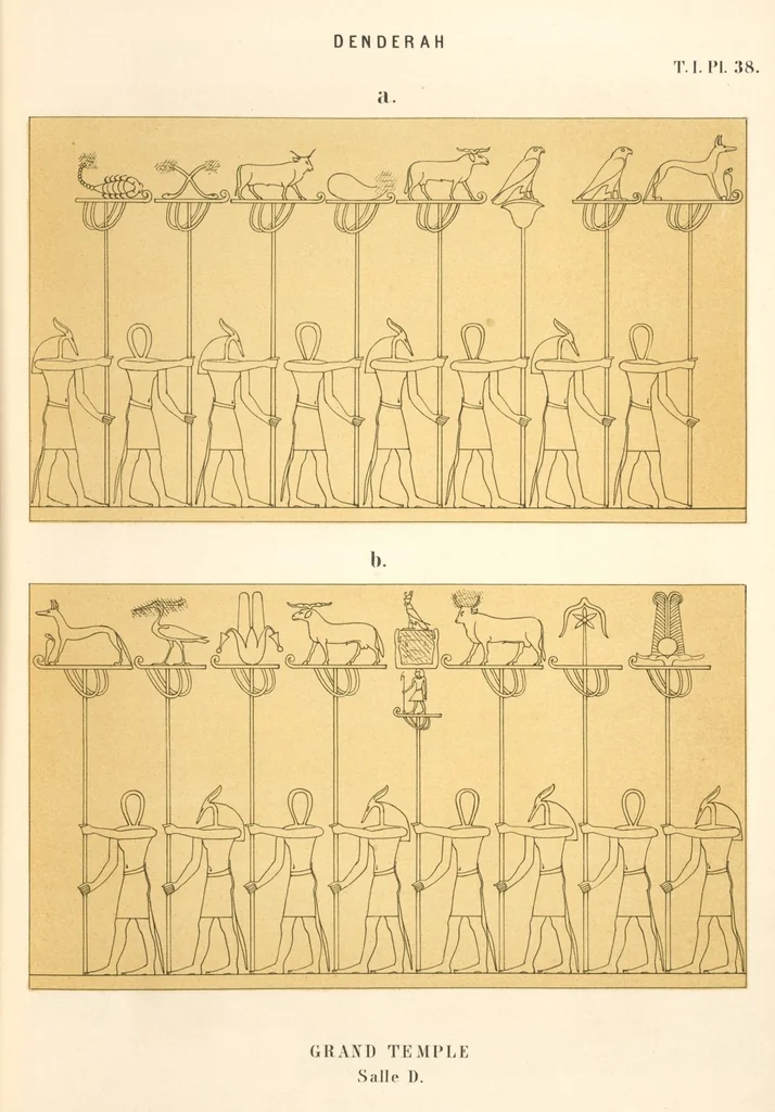An illustration from Dendérah : description générale du grand temple de cette ville, 1870, leaf 39