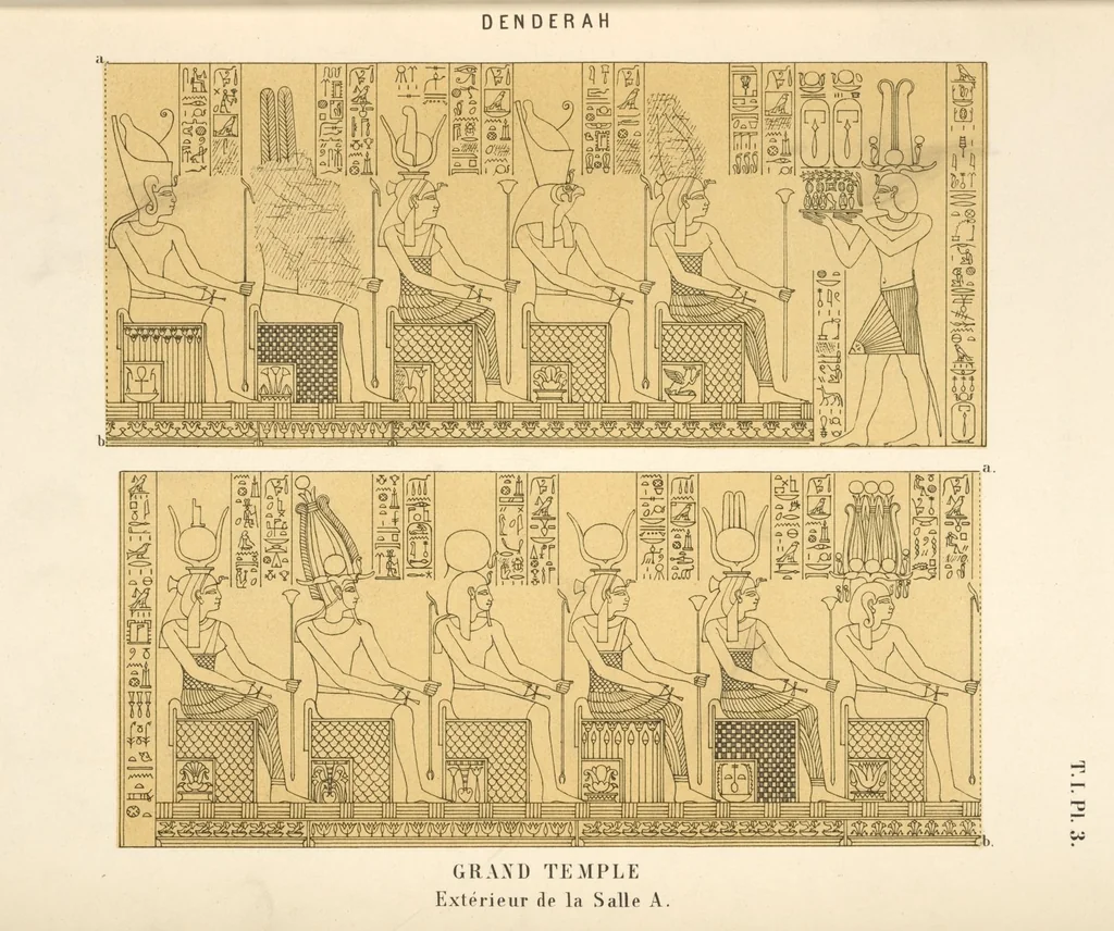 An illustration from Dendérah : description générale du grand temple de cette ville, 1870, leaf 4