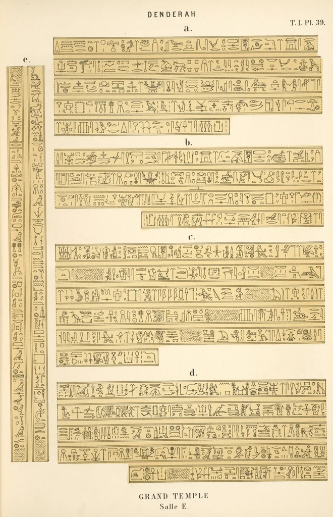 An illustration from Dendérah : description générale du grand temple de cette ville, 1870, leaf 40