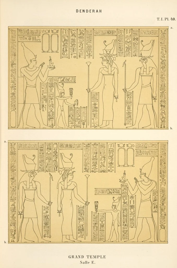 An illustration from Dendérah : description générale du grand temple de cette ville, 1870, leaf 41