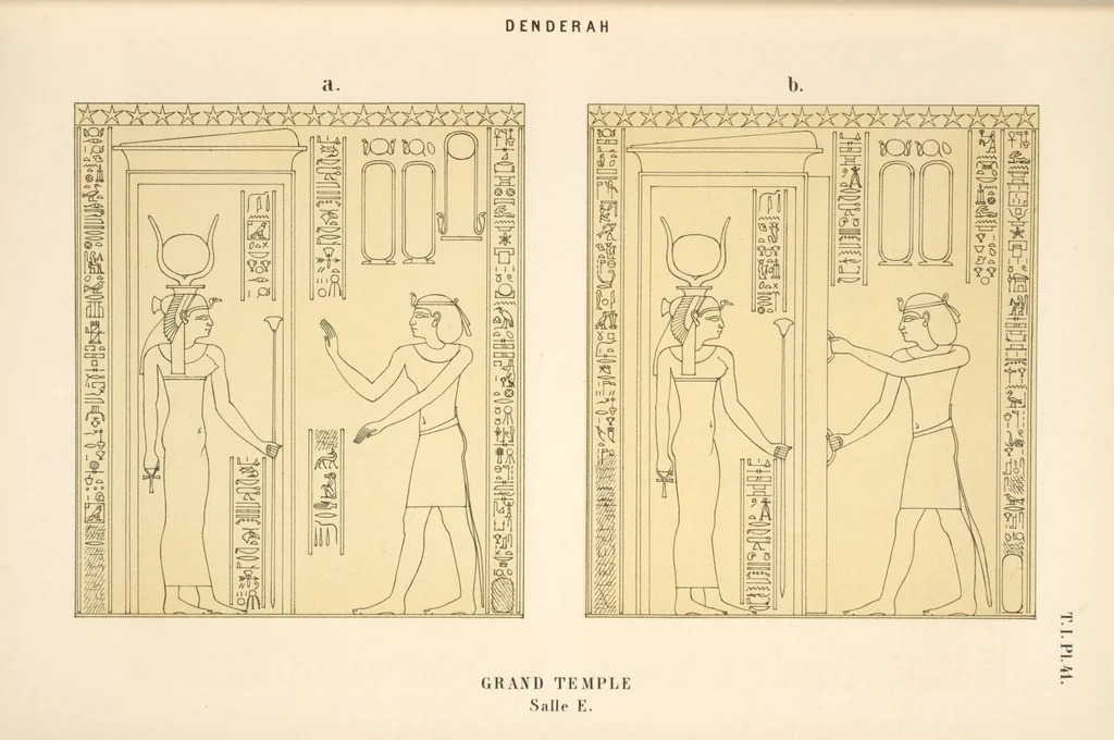 An illustration from Dendérah : description générale du grand temple de cette ville, 1870, leaf 42