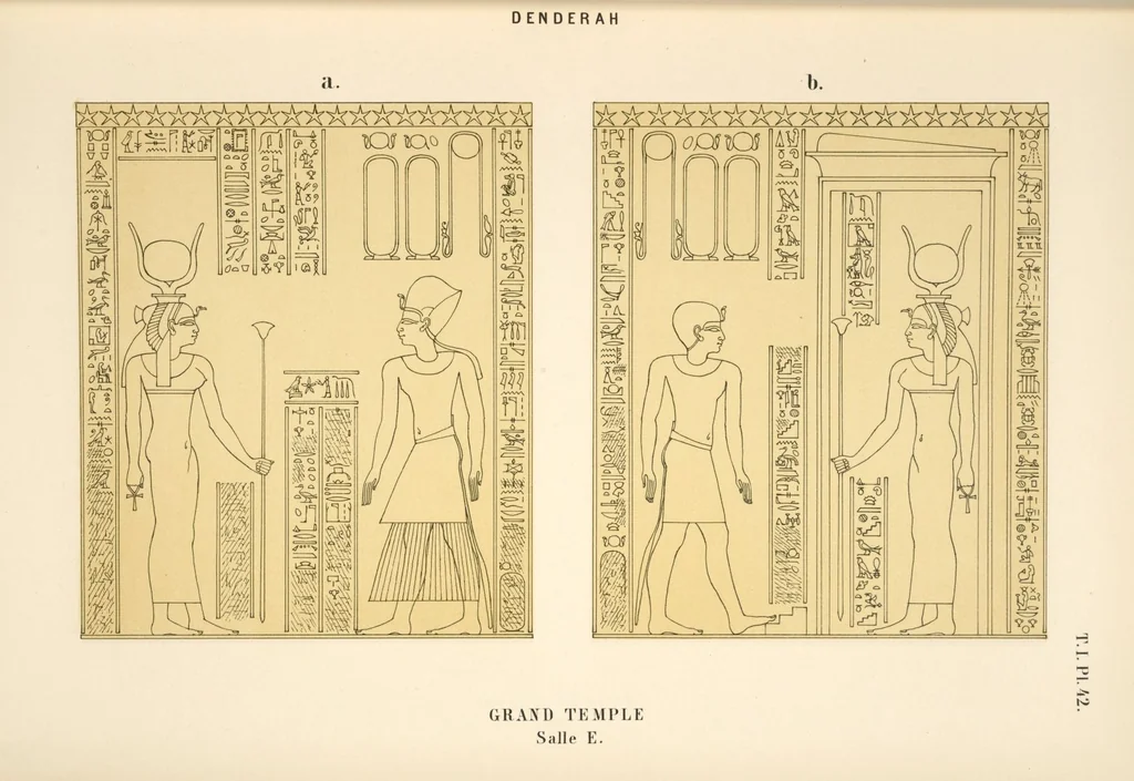 An illustration from Dendérah : description générale du grand temple de cette ville, 1870, leaf 43