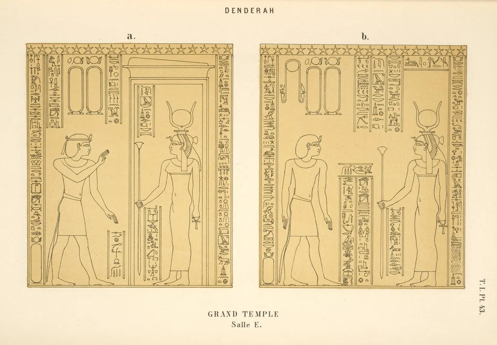 An illustration from Dendérah : description générale du grand temple de cette ville, 1870, leaf 44
