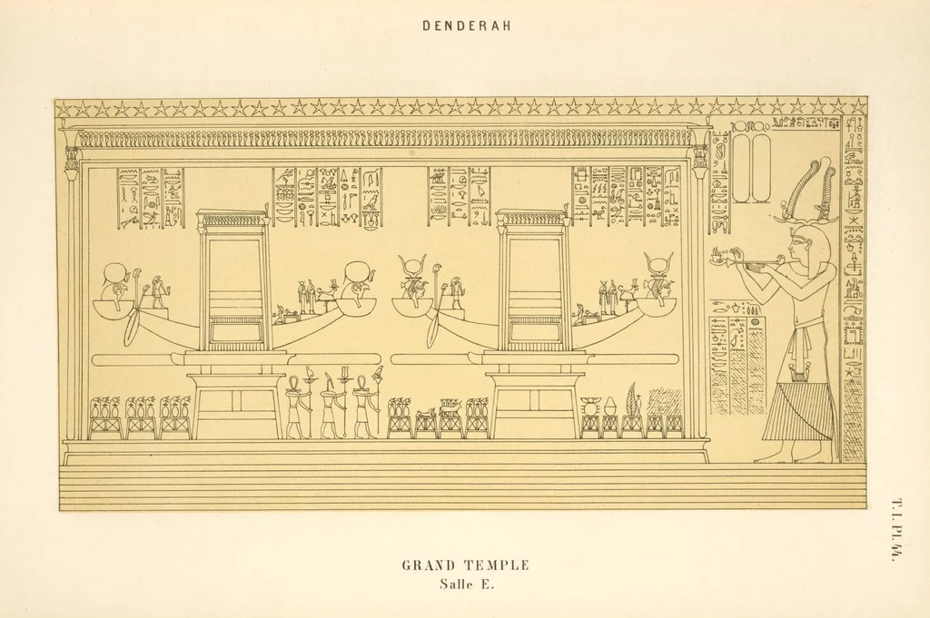 An illustration from Dendérah : description générale du grand temple de cette ville, 1870, leaf 45