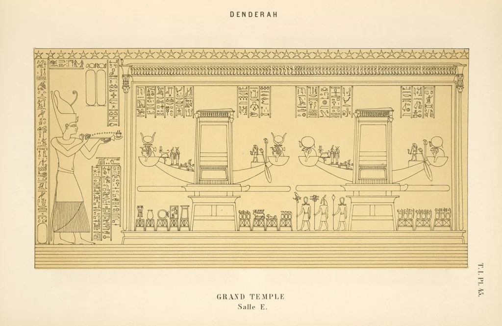 An illustration from Dendérah : description générale du grand temple de cette ville, 1870, leaf 46