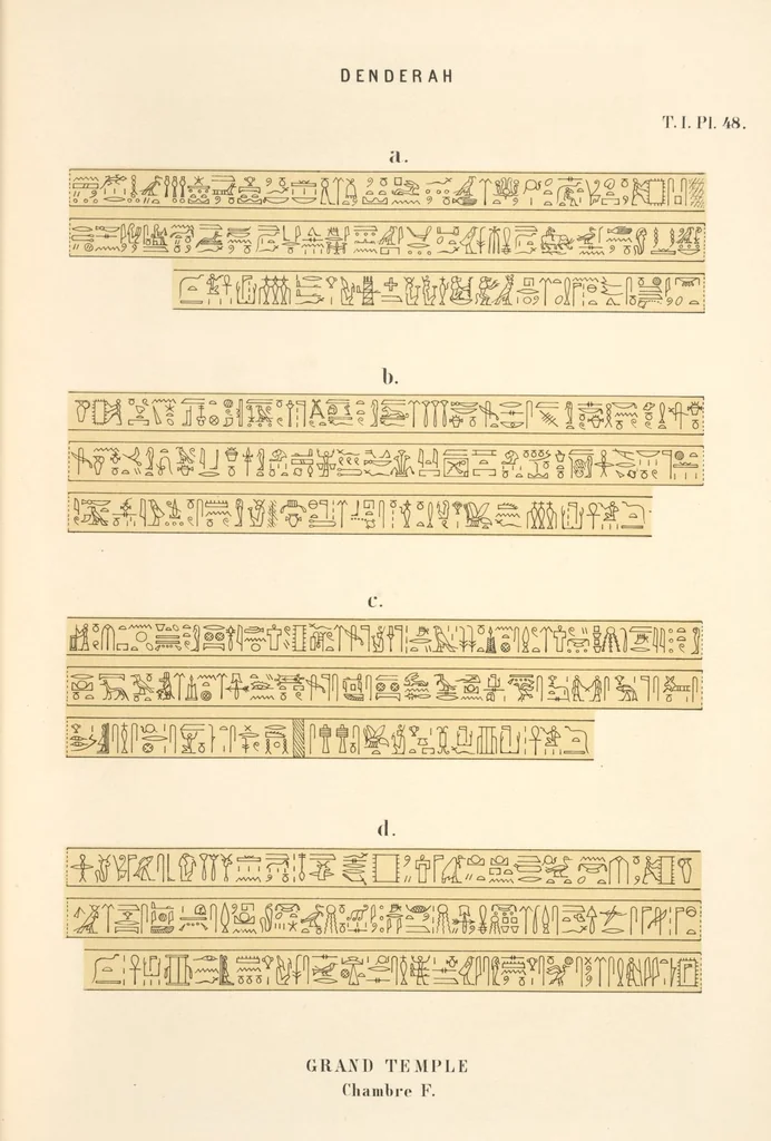 An illustration from Dendérah : description générale du grand temple de cette ville, 1870, leaf 49