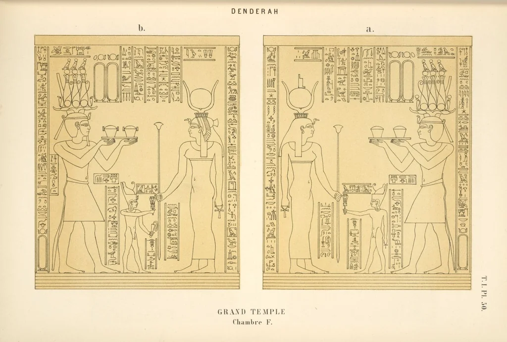 An illustration from Dendérah : description générale du grand temple de cette ville, 1870, leaf 51