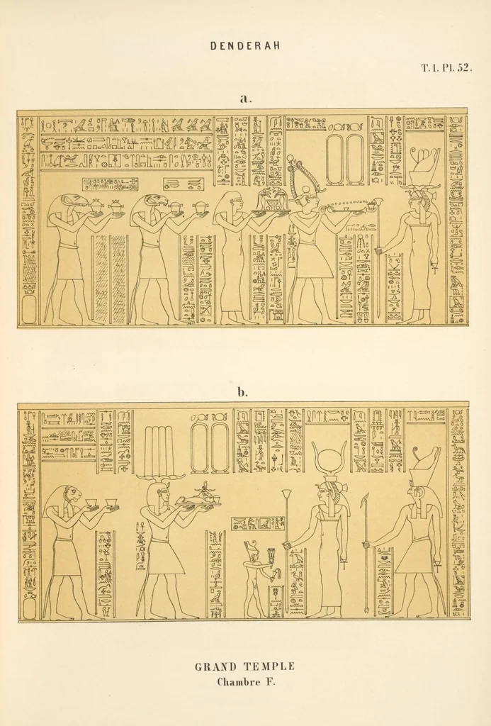 An illustration from Dendérah : description générale du grand temple de cette ville, 1870, leaf 53