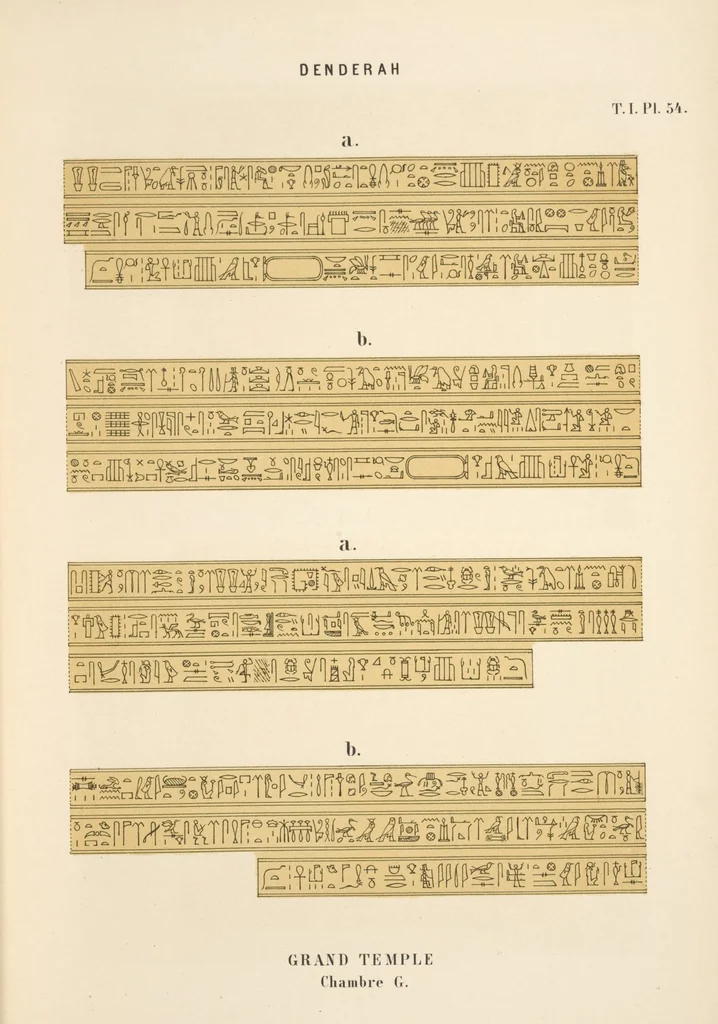 An illustration from Dendérah : description générale du grand temple de cette ville, 1870, leaf 55