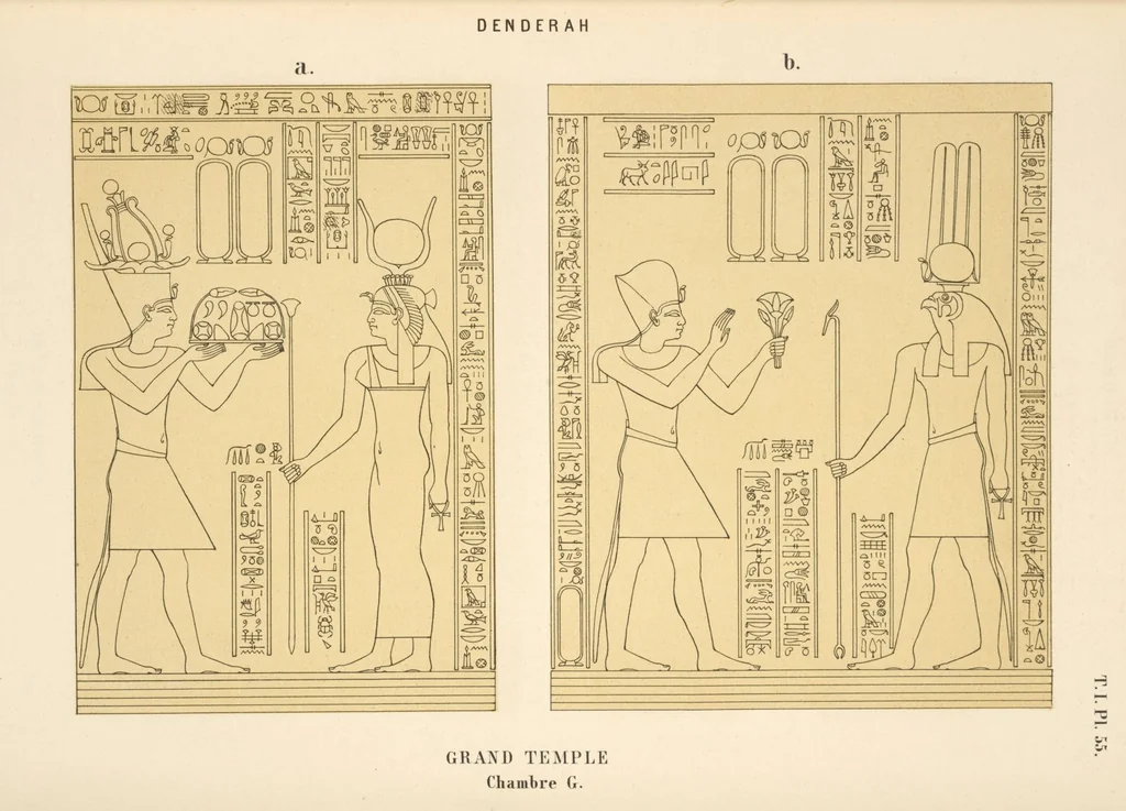 An illustration from Dendérah : description générale du grand temple de cette ville, 1870, leaf 56