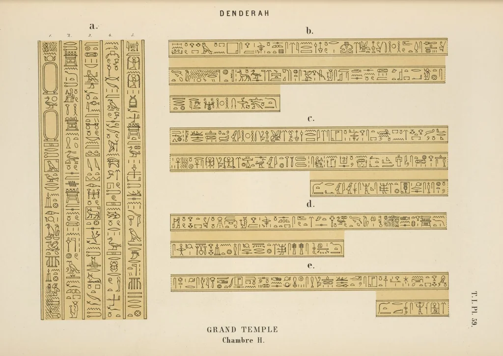 An illustration from Dendérah : description générale du grand temple de cette ville, 1870, leaf 60
