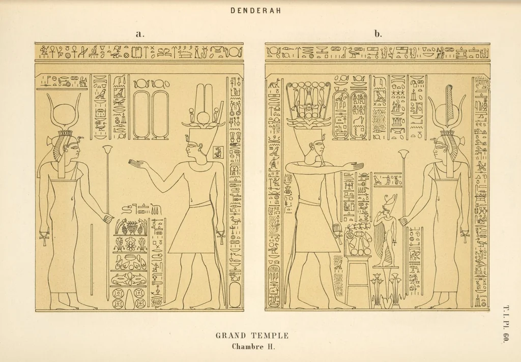 An illustration from Dendérah : description générale du grand temple de cette ville, 1870, leaf 61