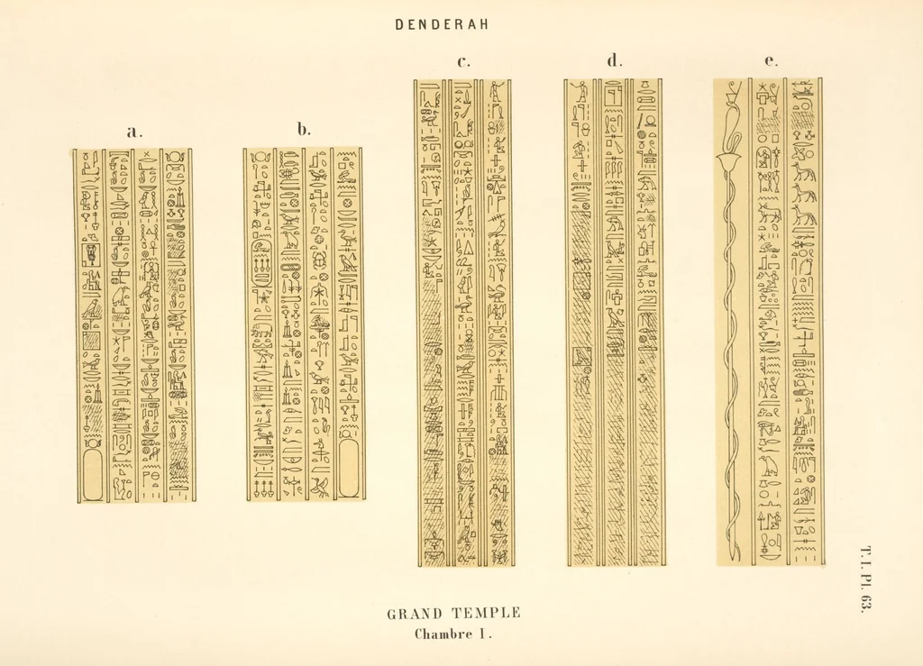 An illustration from Dendérah : description générale du grand temple de cette ville, 1870, leaf 64