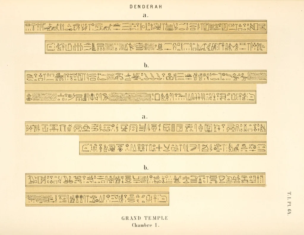 An illustration from Dendérah : description générale du grand temple de cette ville, 1870, leaf 65