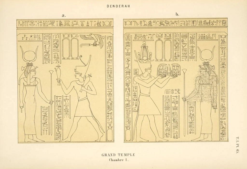 An illustration from Dendérah : description générale du grand temple de cette ville, 1870, leaf 66