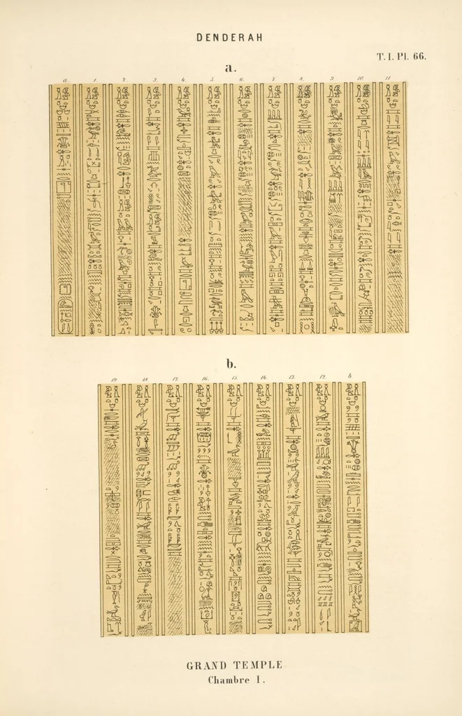 An illustration from Dendérah : description générale du grand temple de cette ville, 1870, leaf 67