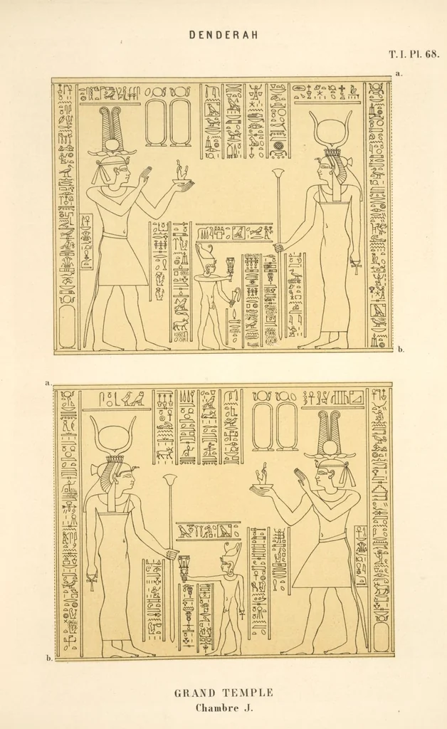 An illustration from Dendérah : description générale du grand temple de cette ville, 1870, leaf 69