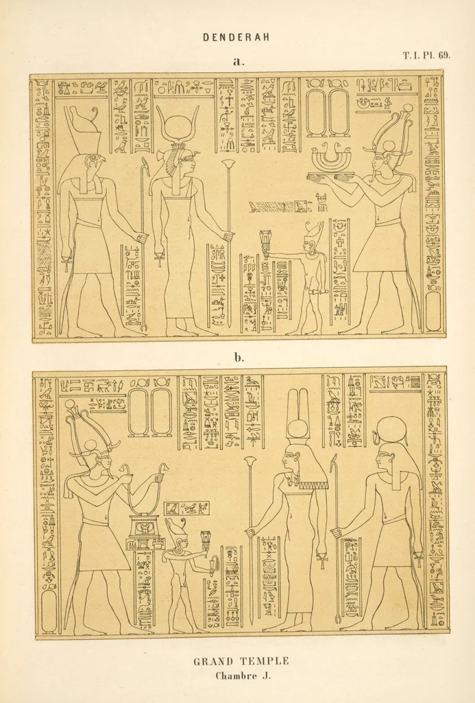 An illustration from Dendérah : description générale du grand temple de cette ville, 1870, leaf 70
