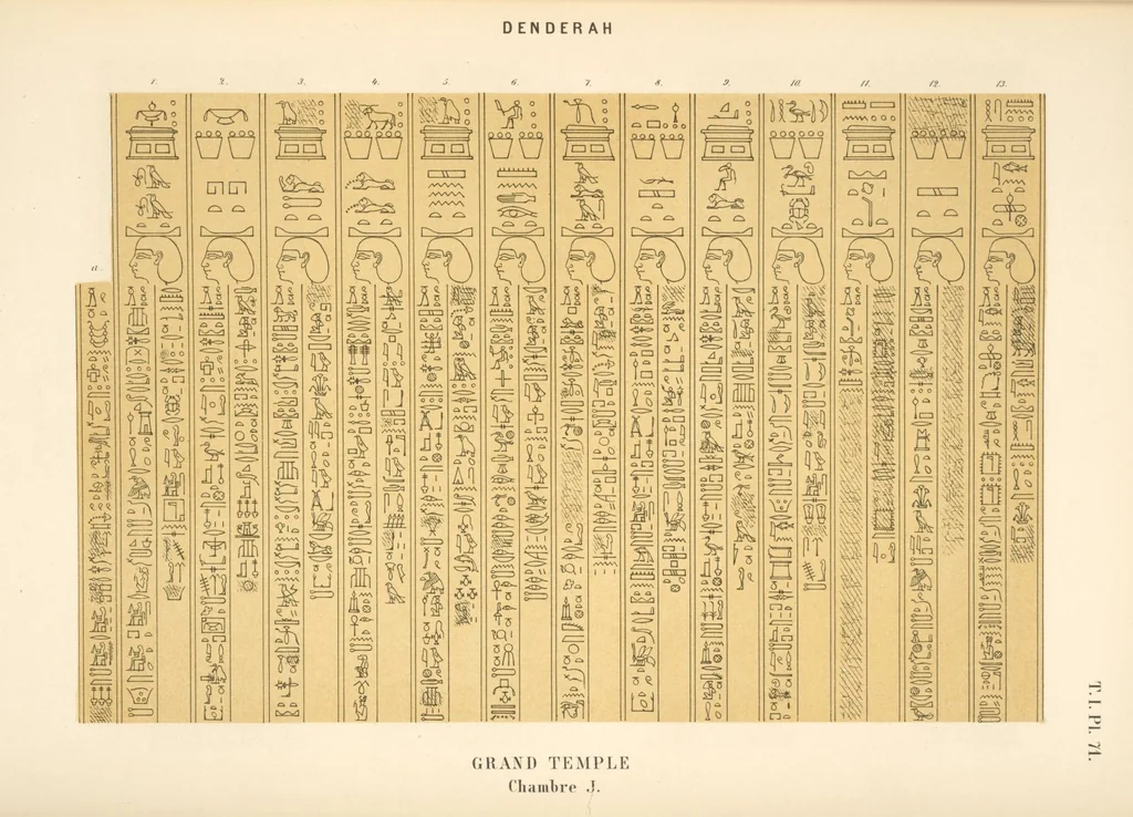 An illustration from Dendérah : description générale du grand temple de cette ville, 1870, leaf 72