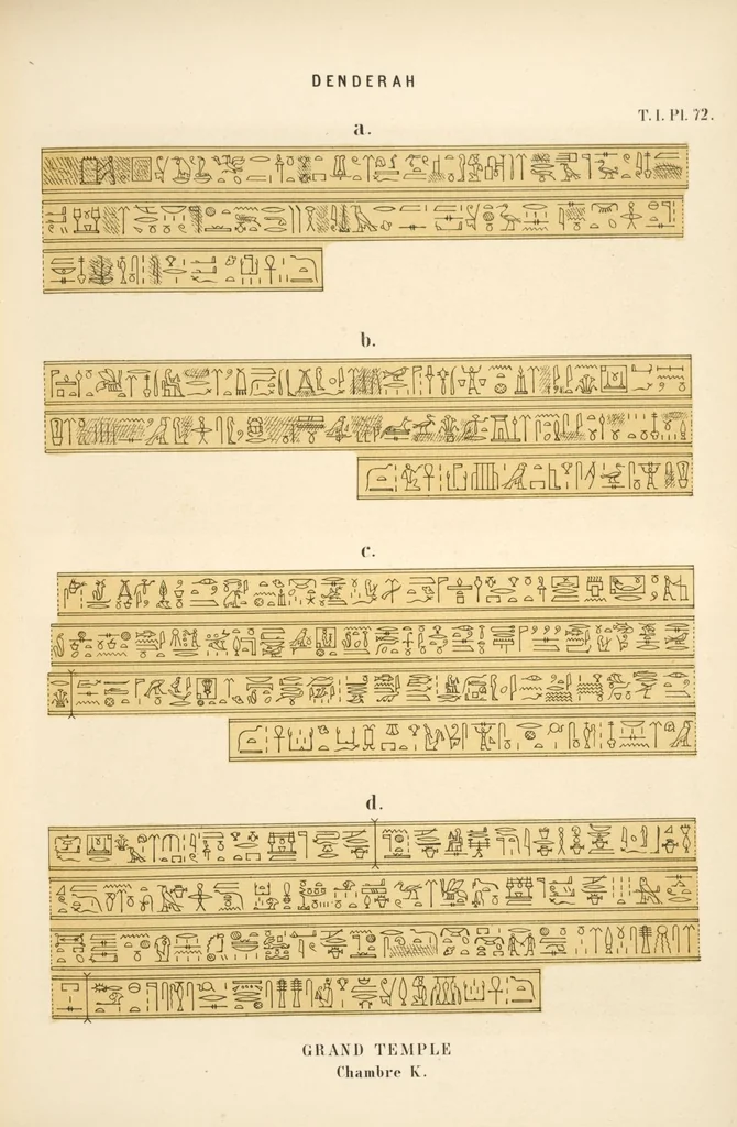 An illustration from Dendérah : description générale du grand temple de cette ville, 1870, leaf 73