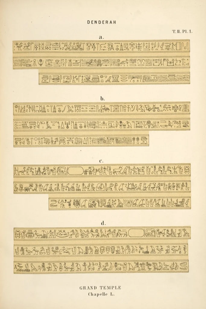 An illustration from Dendérah : description générale du grand temple de cette ville, 1870, leaf 83