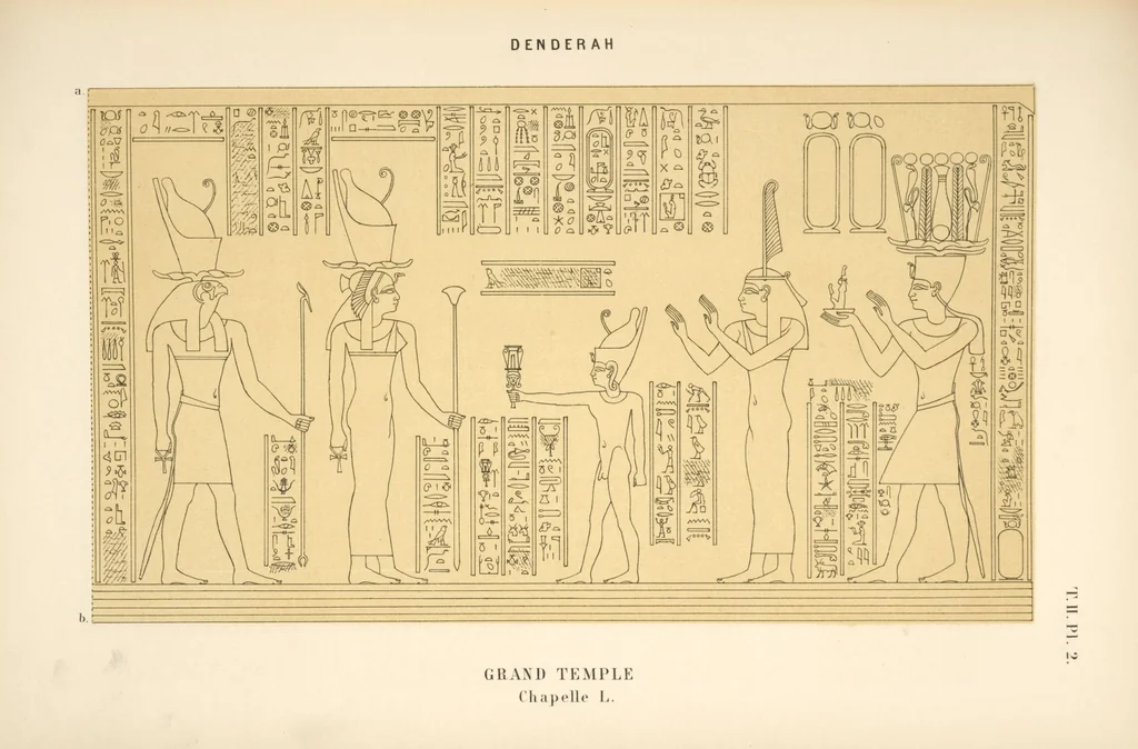 An illustration from Dendérah : description générale du grand temple de cette ville, 1870, leaf 84