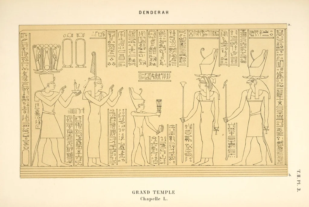 An illustration from Dendérah : description générale du grand temple de cette ville, 1870, leaf 85