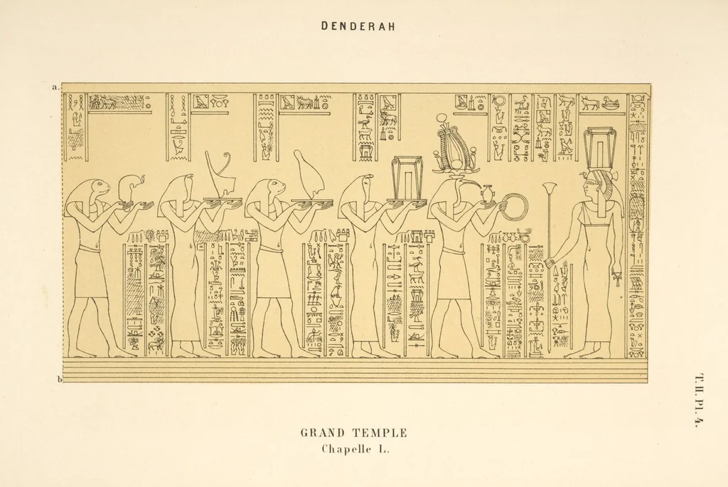 An illustration from Dendérah : description générale du grand temple de cette ville, 1870, leaf 86